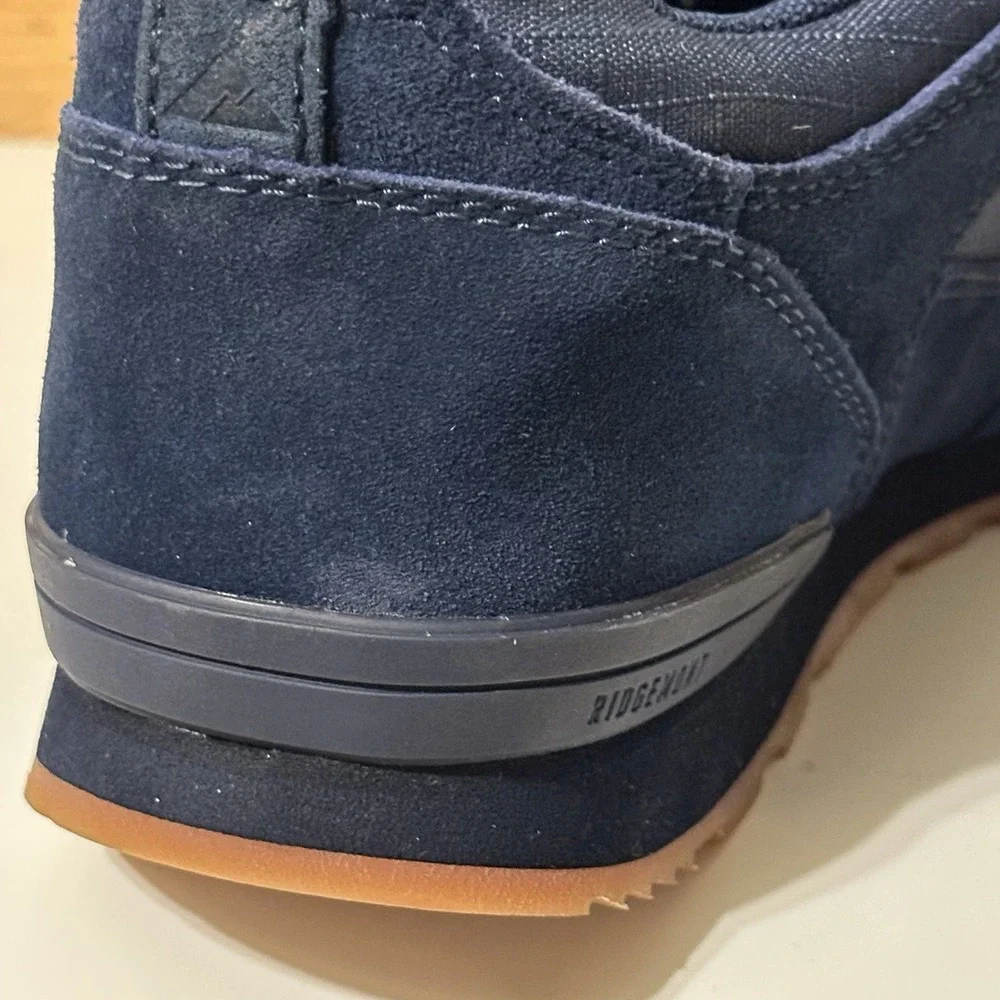 Ridgemont Monty Hiking Shoes Mens 6 Womens 7.5 Dark Blue Suede & Canvas Sneakers